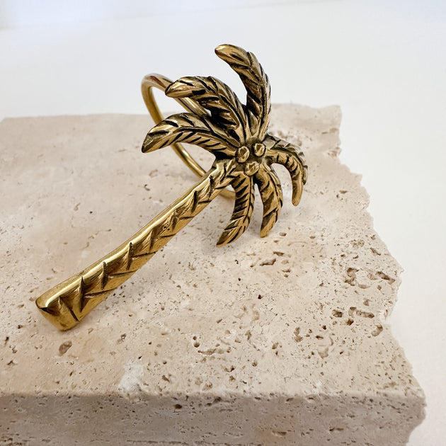 Brass Palm Tree Napkin Holder