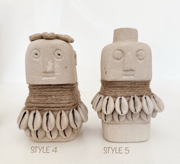 Sumba Stone Men with Shells - Assorted