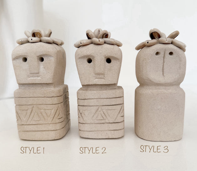 Sumba Stone Men with Shells - Assorted